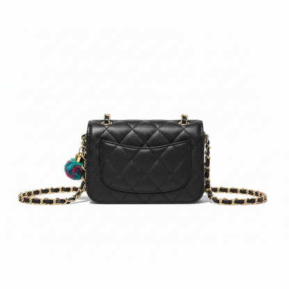 C Quilted Mini Chain Bag – Noir Luxe Edition