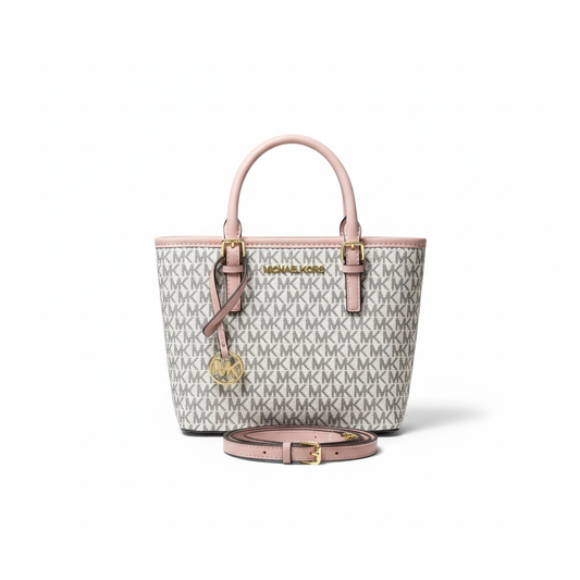 Monogram Tote Bag – Pink Trim