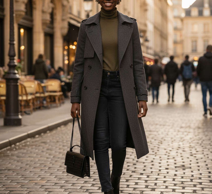 YS Croc Luxe Chain Bag – All Black Edition