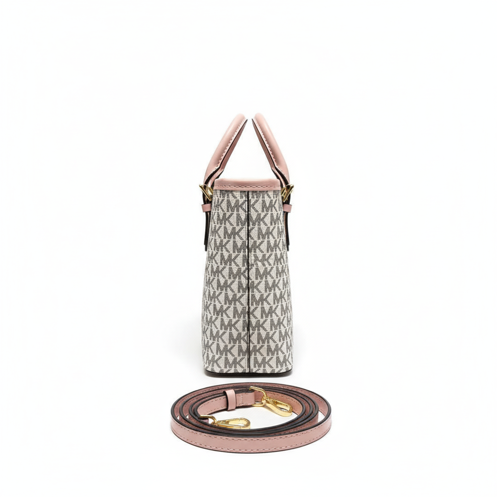 Monogram Tote Bag – Pink Trim