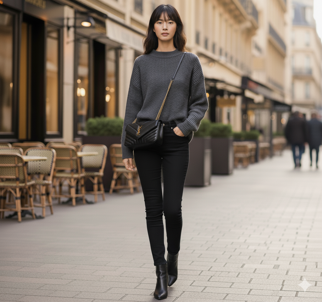 YS Croc Luxe Chain Bag – Midnight Edition