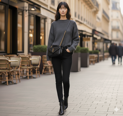 YS Croc Luxe Chain Bag – Midnight Edition