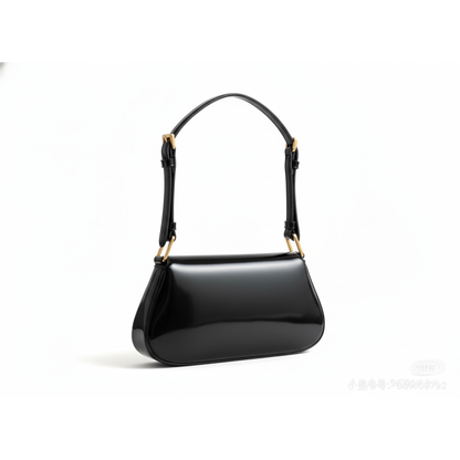 PD Patent Leather Shoulder Bag – Black Edition