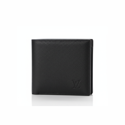 LV Luxury-Inspired Bifold Wallet – BLACK EDITION