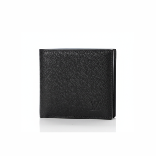 LV Luxury-Inspired Bifold Wallet – BLACK EDITION