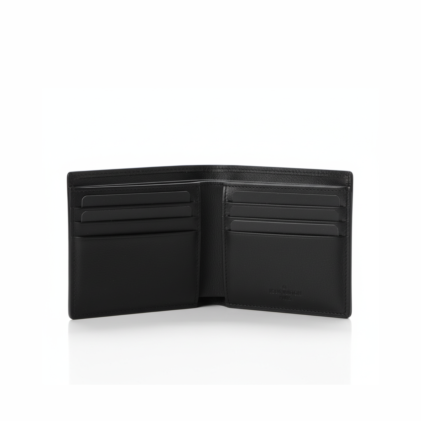 LV Luxury-Inspired Bifold Wallet – BLACK EDITION