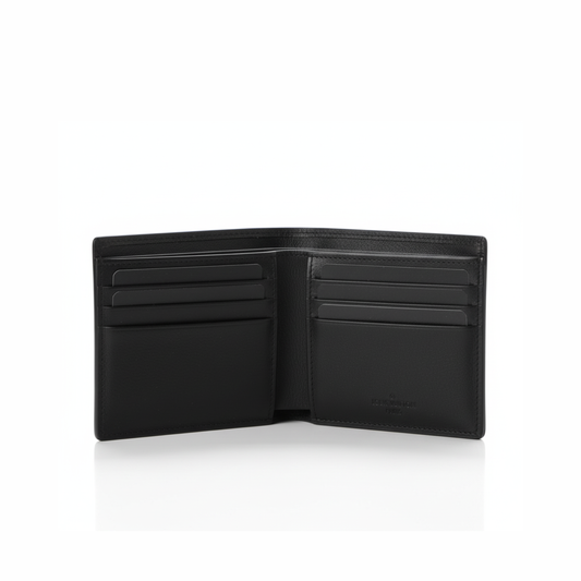 LV Luxury-Inspired Bifold Wallet – BLACK EDITION