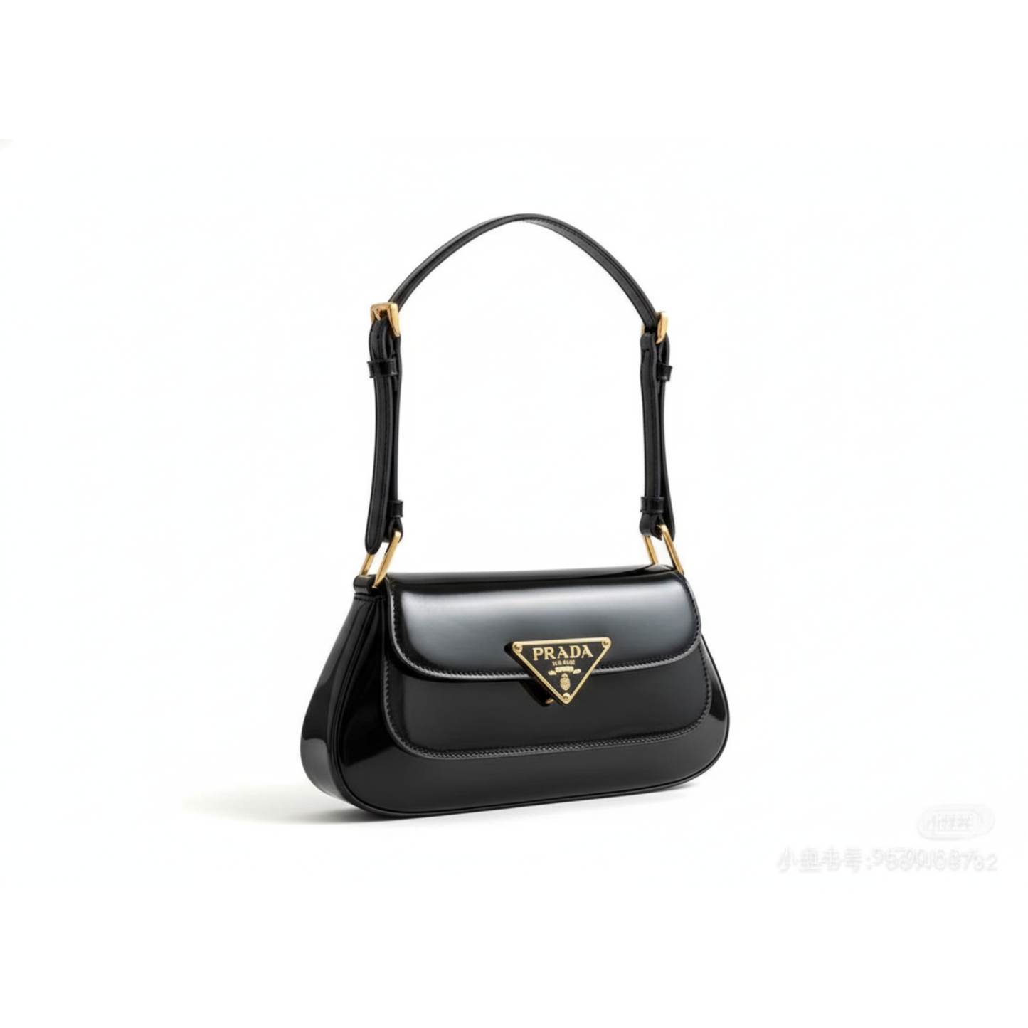 PD Patent Leather Shoulder Bag – Black Edition