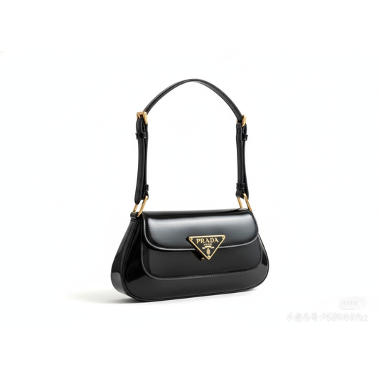 PD Patent Leather Shoulder Bag – Black Edition