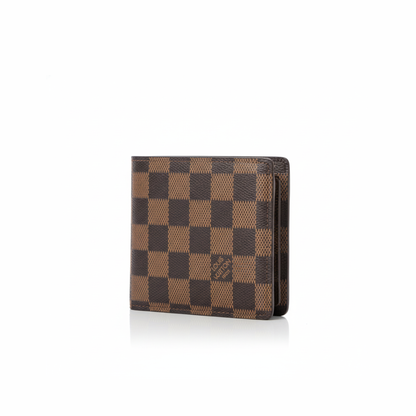 LV Compact Checkered Wallet – Brown Edition