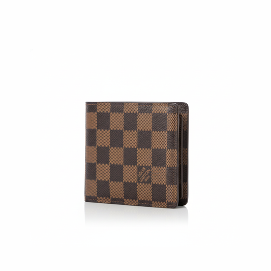 LV Compact Checkered Wallet – Brown Edition
