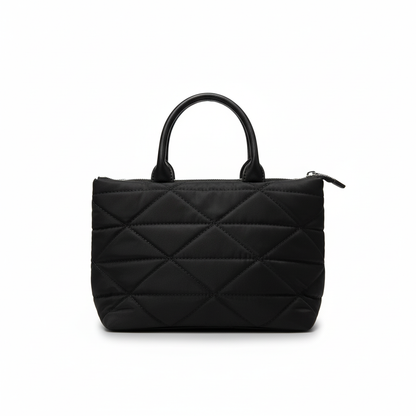 Quilted Nylon Tote Bag – Black Edition